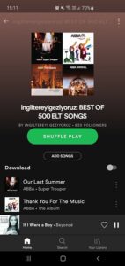 spotify-ingilizce-liste